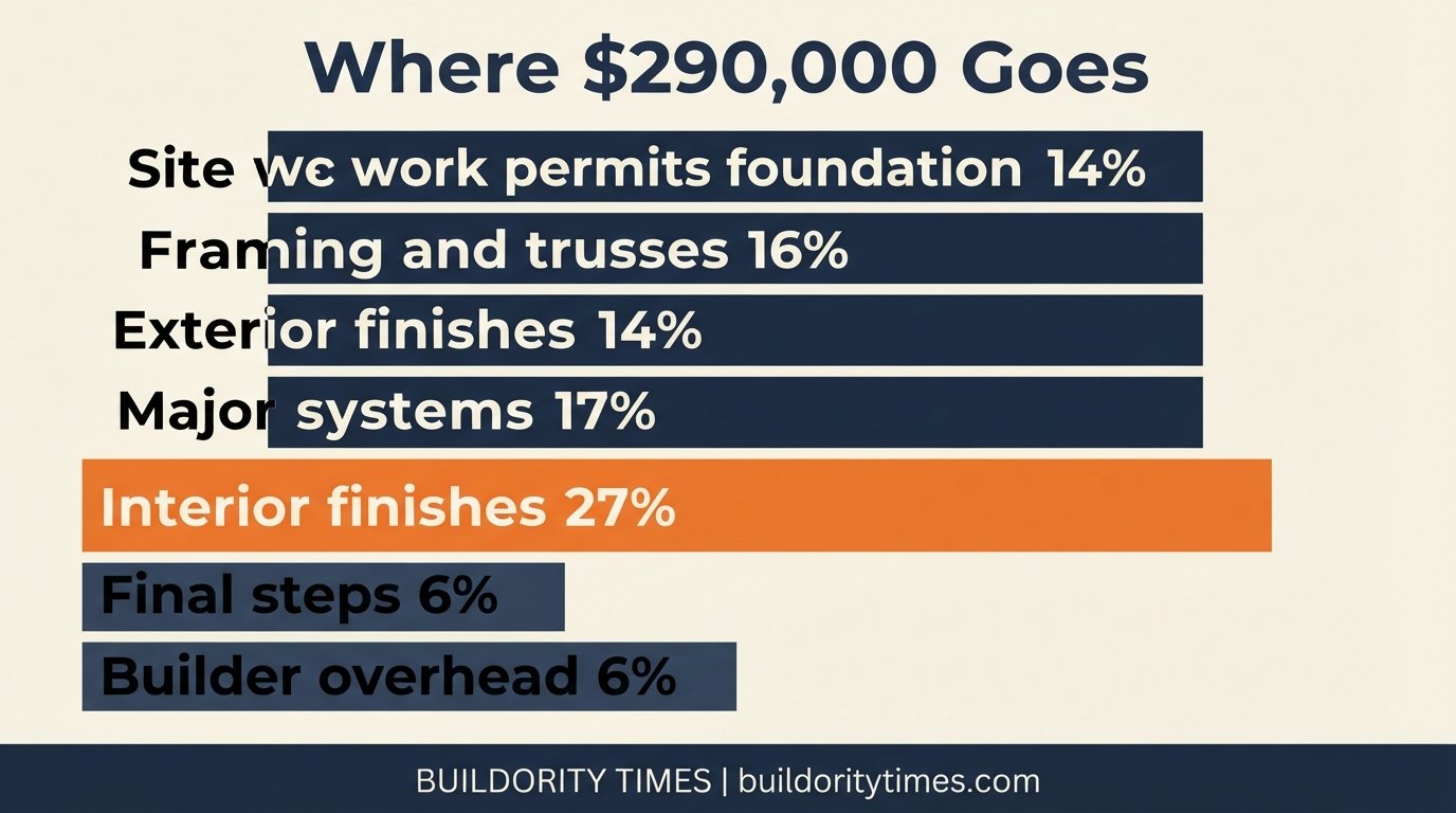 Where $290,000 Goes cost breakdown infographic