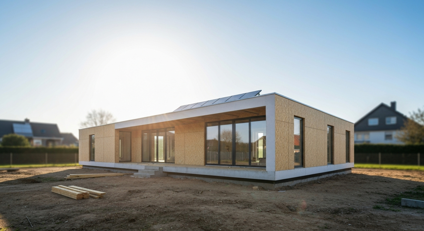 Cost-effective home under construction